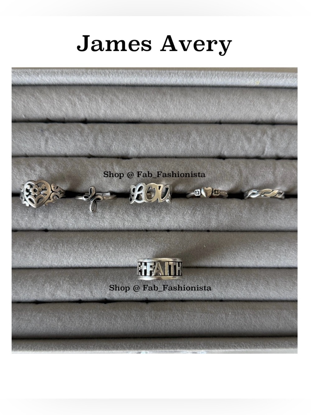 James Avery Sterling Silver rings 5 5.5